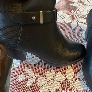 BareTraps Black Ankle Boots with Strap Detail